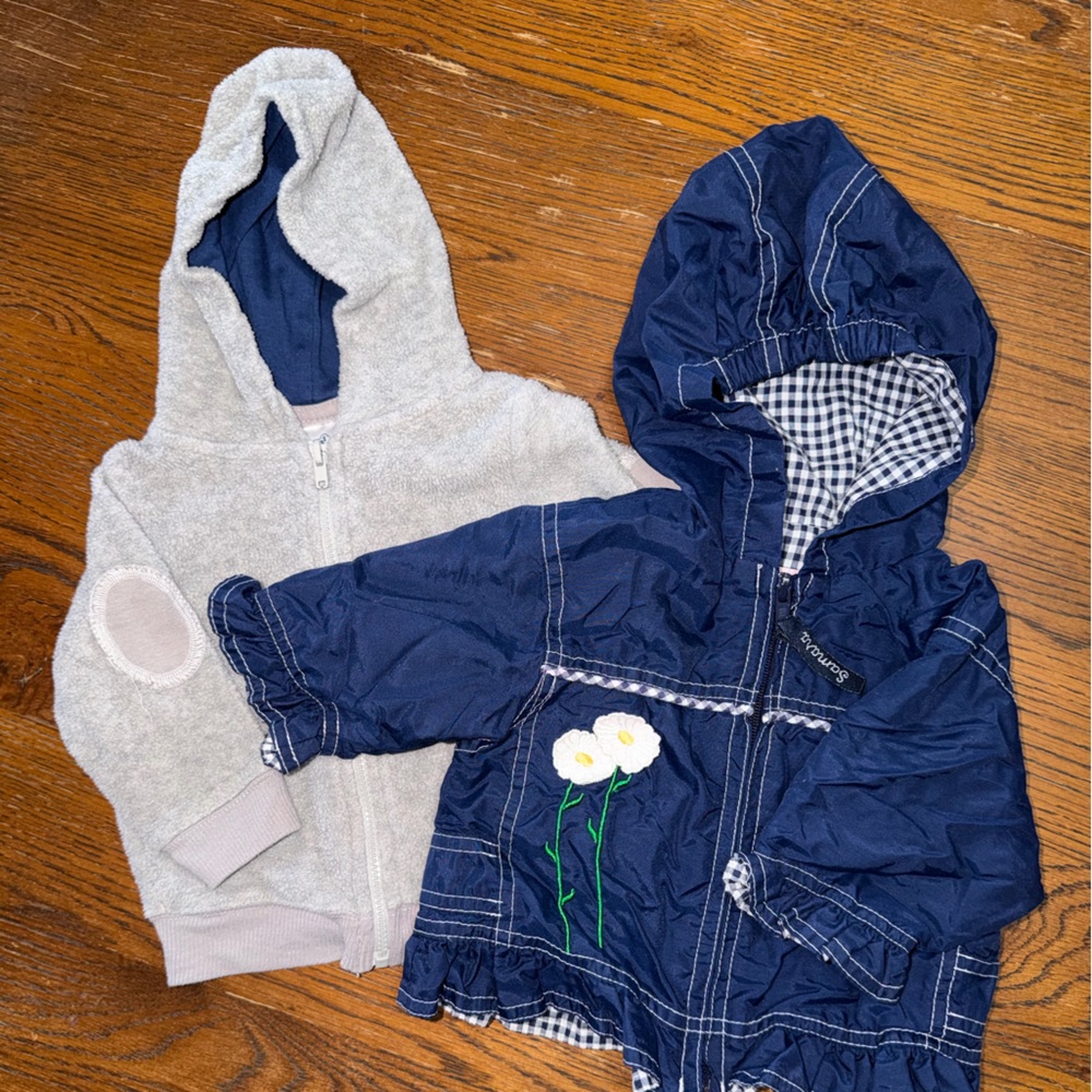 Navy and Gray Kids Jacket Set